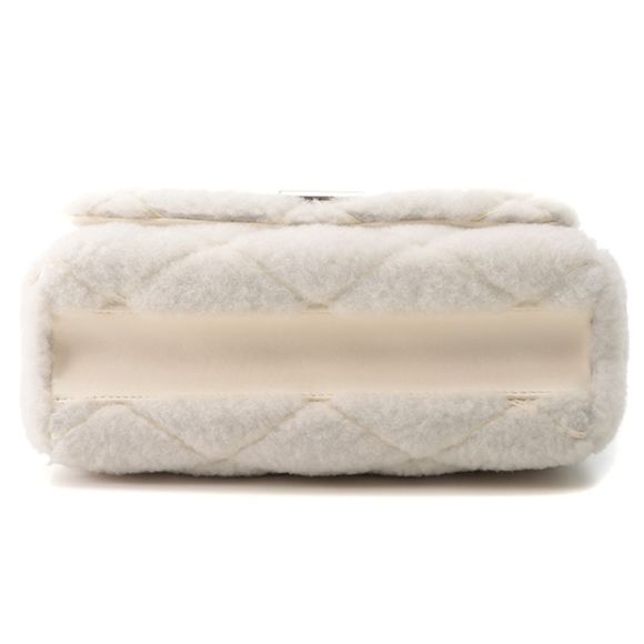 Louis Vuitton Twist Lock Fur Chain Shoulder Leather White Shoulder Bag - Picture 6 of 8